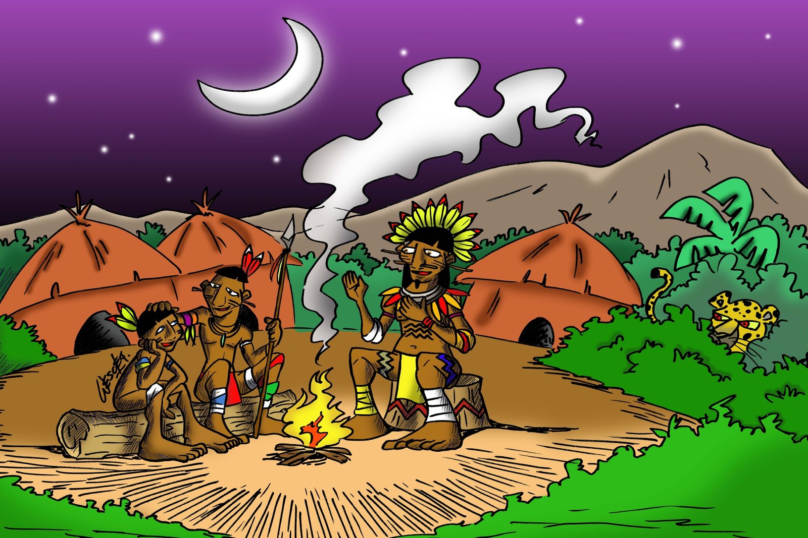 A Serra da Mataquiri - Ilustração: Wescley Barros Borges – colorização: Hugo Cavalcante